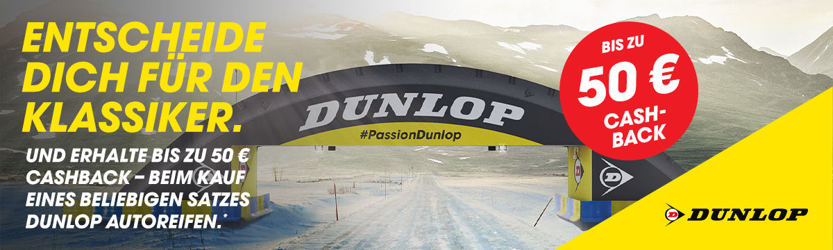 Dunlop Cashback Dunlop Cashback Aktion 50€